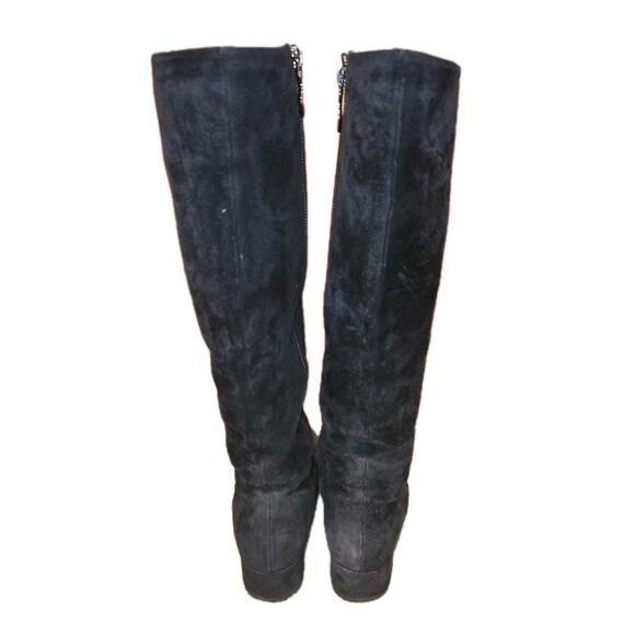 Christian Louboutin Liliboot 30 Black Suede Zipper Zip Knee High Heel Boot 35.5 - Picture 3 of 8